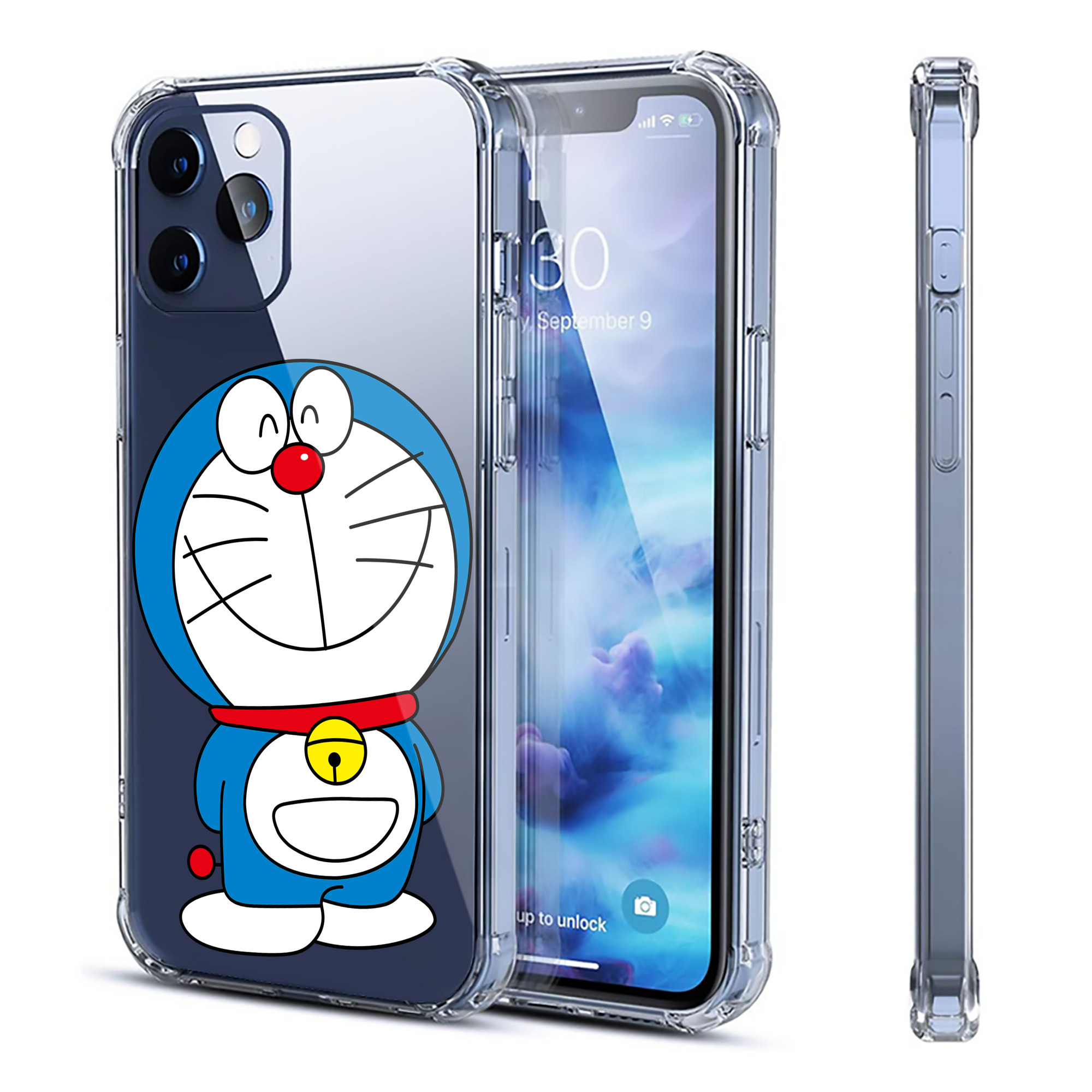 （画像用） ドラえもん Doraemon 【iPhone 12シリーズ対応】透明スマホケース（クリアソフトケース）